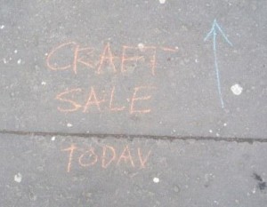 Craft sale today chalked