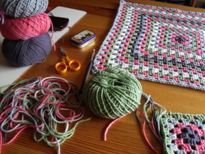 Granny cushion bits and bobs